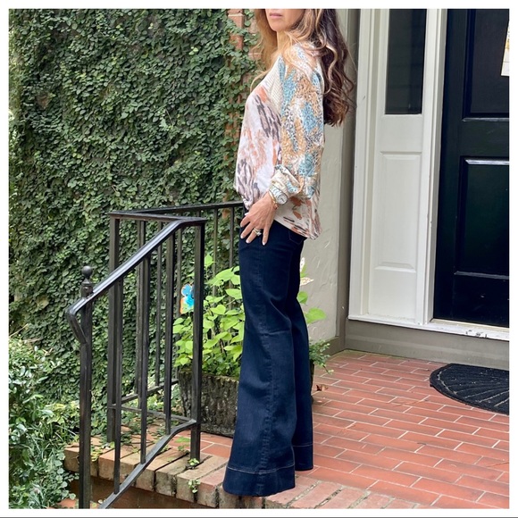 Chic Print bohemian tie dye look tunic top - Picture 3 of 3